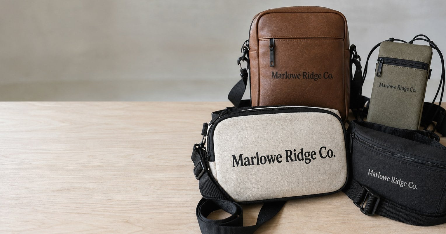 Custom printed crossbody bags with logo